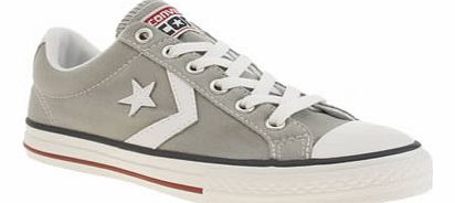 kids converse light grey star player unisex