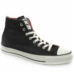 Converse Male A/S 40S Denim Hi Fabric Upper in Black and Red