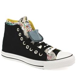 Converse Male All Star Double Upper Hi Fabric Upper in Black