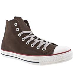 Converse Male All Star Garment Dye Hi Leather Upper in Brown