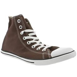 Converse Male Slim Hi Fabric Upper in Brown