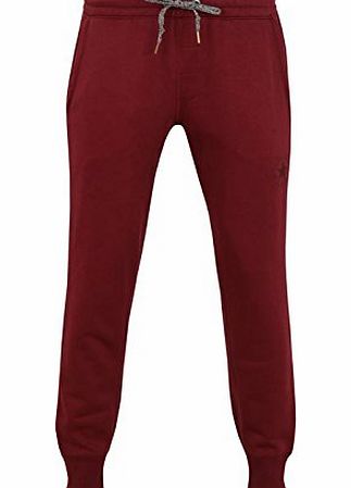 Converse Mens Core Cuff Joggers Fleece Lining Jogging Bottoms Tracksuit Pants Burgundy M