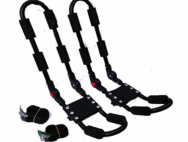 Conwy Kayaks Kayak / Canoe Carrier Car Roof Rack Universal Double Folding J Bars   straps