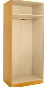 Maple Effect Double Wardrobe Unit