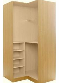 Oak Effect Corner Wardrobe Unit