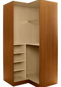 Walnut Effect Corner Wardrobe Unit