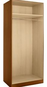 Walnut Effect Double Wardrobe Unit