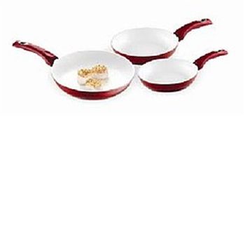 - Ceramic Pan Set in Red