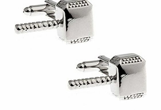 Cool-cuff TAILUN Pair Mens Hammer Thor T shirts Sliver Cufflinks