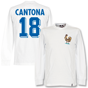 Copa 1969 France Away L/S Retro Shirt   Cantona 18