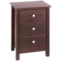 copenhagen 3 Drawer Bedside Table