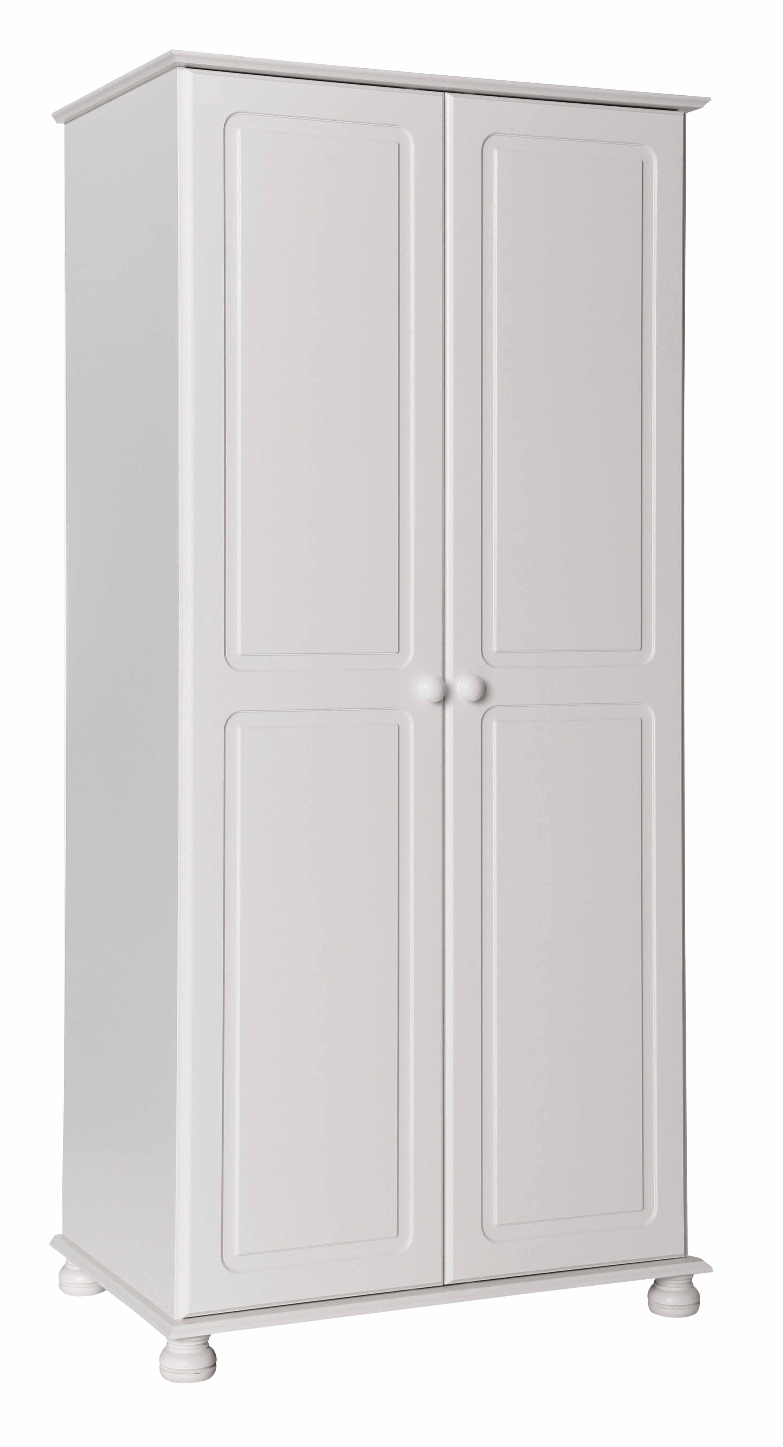 Copenhagen White 2 Door Wardrobe