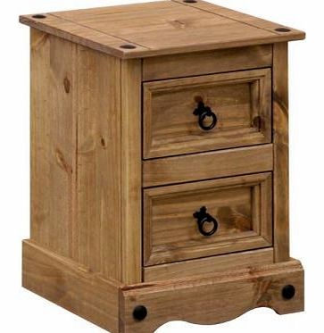 Corona 2 Drawer Petite Bedside Cabinet