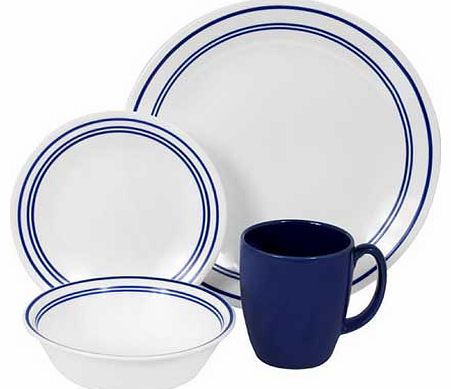 Corelle Classic Cafe 16 Piece Set - Blue