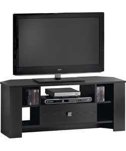 TV Unit - Black Ash Wood Effect
