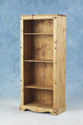 CORONA OPEN TALL PINE BOOKCASE