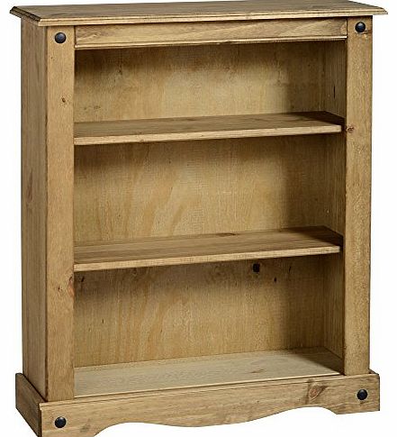 Pine Bookcase 2 Shelf Corona Antique Pine Waxed *Brand New*