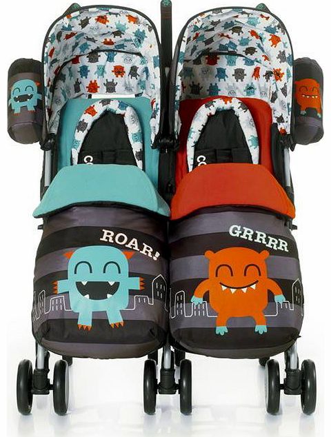 Supa Dupa Twin Stroller in Cuddle