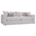 Broadway loose cover love seat - Milani Cream - Light leg stain