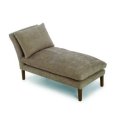 Dexter Chaise Longue - Linwood Vienne Brushed Cotton Duck Egg - Dark leg stain