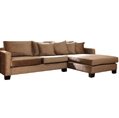 Somerford corner group lounger unit - Samba Natural &amp; Green Stripes - dark leg stain