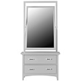 White Ash 2-Drawer Mirror Unit