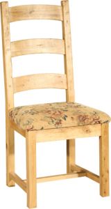 Oak Upholstered Chairs - Pair