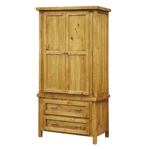 Cottage Pine Furniture Chunky Pine Gents Wardrobe