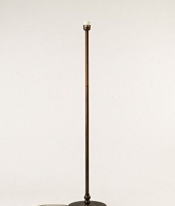 Coburg Antique Bronze Paint Effect Floor Lamp with Hessian Shade