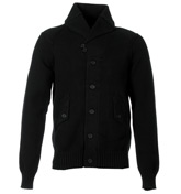 Black Shawl Collar Cardigan