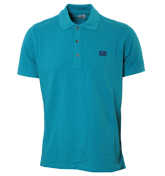 Blue Pique Polo Shirt