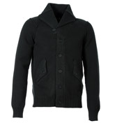 Dark Grey Shawl Collar Cardigan