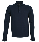 Navy 4 Button Fastening Sweater