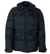 Navy Padded Hooded Jacket