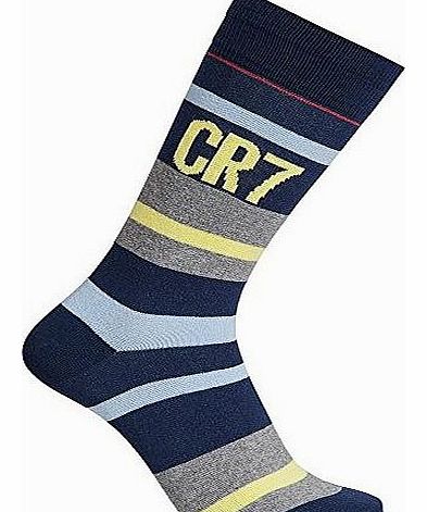 CR7 Cristiano Ronaldo Cristiano Ronaldo CR7 (8270-80) mens fashion socks, stylish underwear in quality cotton stretch, red/black, size 40-46