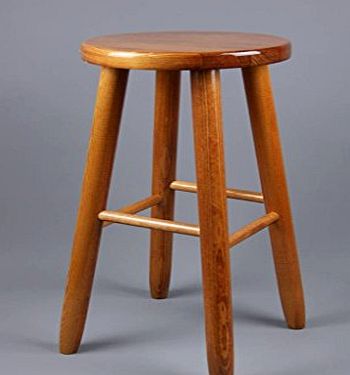 Craft Sales LTD (KBR-Large) LAQUERED BROWN WOODEN STOOL CHAIR BAR KITCHEN BREAKFAST