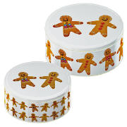 Tops Gingerbread Set Of 2 Cake Tins