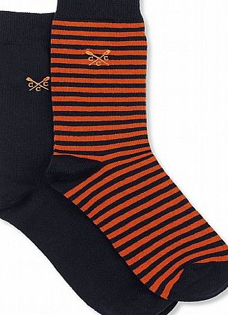 Crew Clothing 2 Pack - Thin Stripe Bamboo Sock