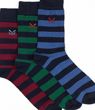 Crew Clothing 3 Pack - Twisted Stripe Sock