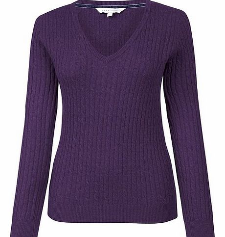Cashmere Cable V-Neck Jumper