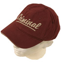 Criminal Burgundy and Dark Beige Baseball Cap