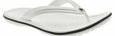 Crocs womens crocs white crocband flip sandals