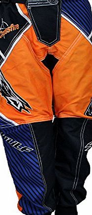 Crossfire WULFSPORT NEW KIDS CUB ELASTICATED MOTOR BIKE CYCLE BMX TROUSER PANTS RACE MX QUAD ATV ORANGE (8-10 Yrs WAIST 26 Inch)