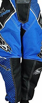 Crossfire WULFSPORT NEW STYLE KIDS BOY CHILDREN BREATHABLE MOTOCROSS ENDURO TROUSER PANTS RACING OFF ROAD SPORT BLUE (5-7 Yrs WAIST 24 Inch)