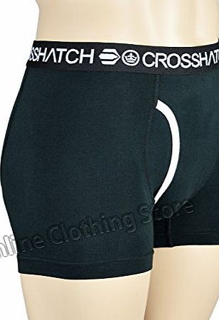 Crosshatch  MENS BOXERS ABLAZE PLAIN STRETCH BOXER SHORTS TRUNKS S M L XL XXL (XL, Black)