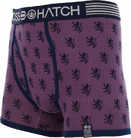 Crosshatch Lion Pride Mens Graphic Print Boxer Shorts Grape L