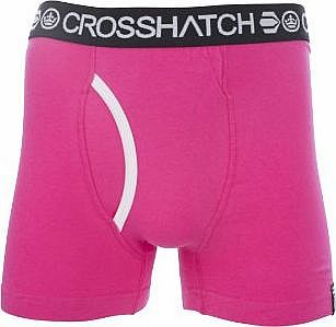 Mens Ablaze Plain Boxer Shorts Bright Magenta Small