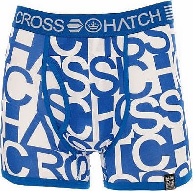 Mens Typos Graphic Print Boxer Shorts Azure XL