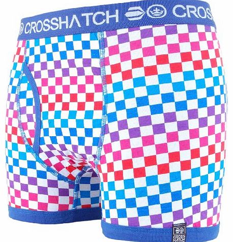 Prisbix Mens Cube Pattern Boxer Short Sapphire S