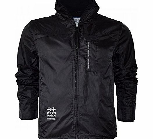 Crosshatch Winstons Designer Windbreaker Waterproof Jacket Coat Black Fleece Lined XX Large Black - Winstons Vinston Micro Windproof